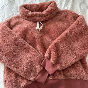 forever 21 fuzzy mock neck sweater